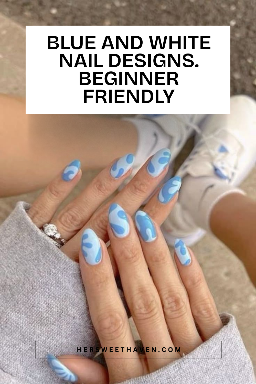 Find Out the Best Blue and White Nail Designs Right Now
