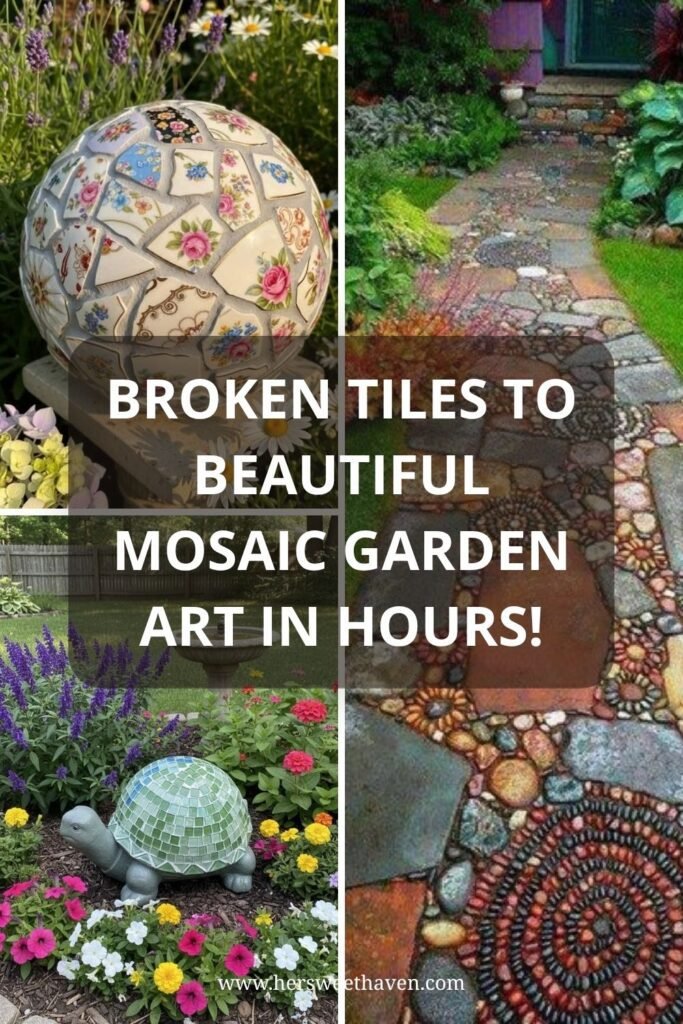 Broken Tiles to Beautiful Mosaic Garden Art in Hours