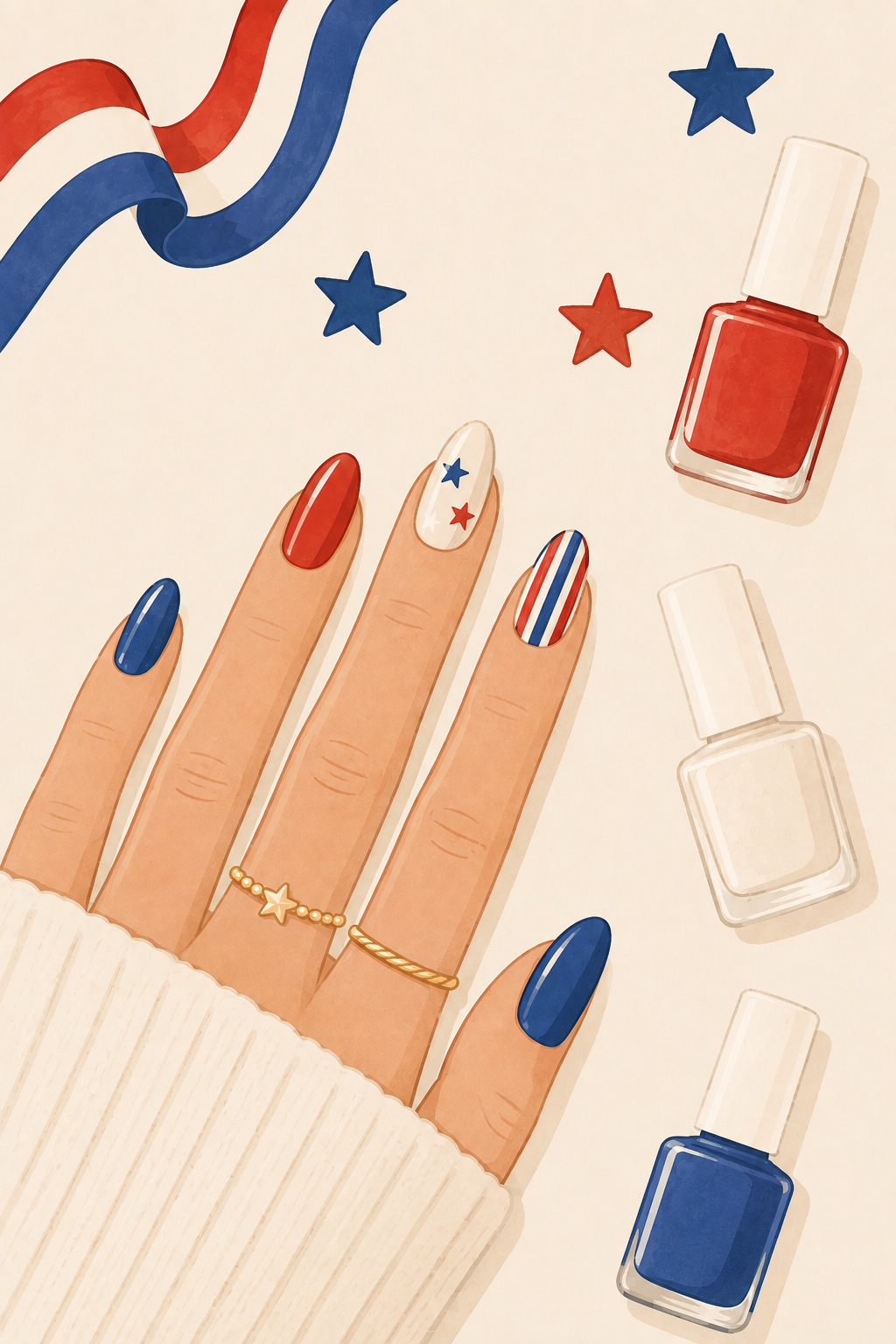 4th of July Nails That Go Beyond Red, White, and Blue Stripes