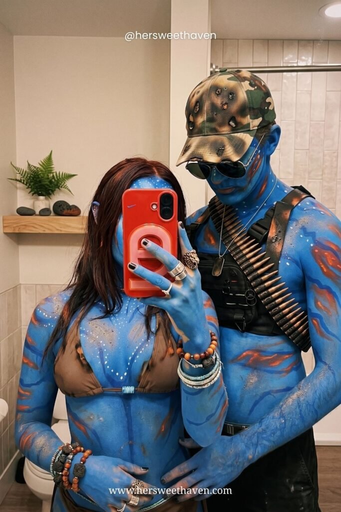 The Full Body Paint Couple