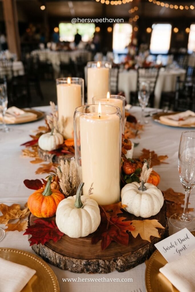 Let Candles and Pumpkins Be Your Centerpieces