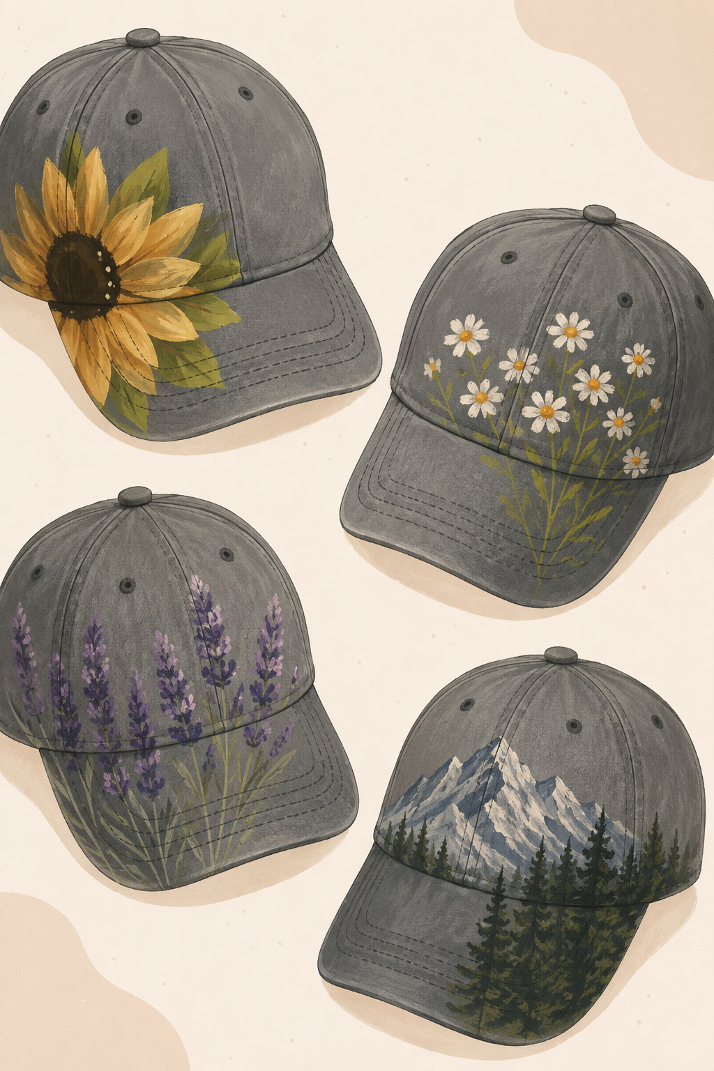 Hand-Painted Hats: Wear Them or Make Your Own