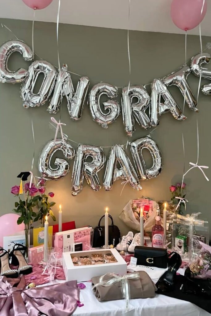 Congrats Grad balloons for a graduation party